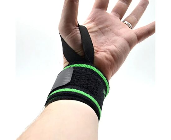 Бинт для спорта MadMax MFA-298 Wrist Wraps 18" Black/Green (MFA-298-U), изображение 9 Бинт для спорта MadMax MFA-298 Wrist Wraps 18" Black/Green (MFA-298-U), изображение 9