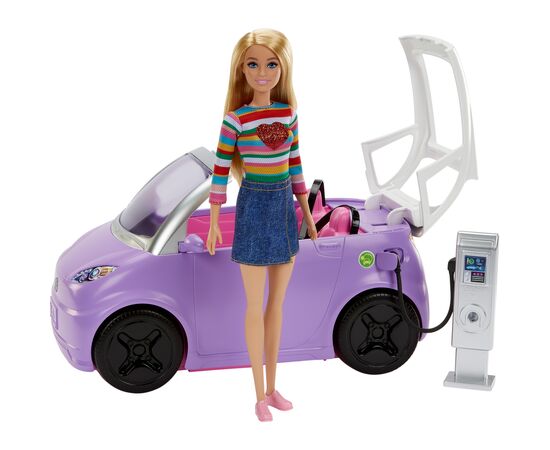 Аксессуар к кукле Barbie Электрокар с откидным верхом (HJV36), изображение 4 Аксессуар к кукле Barbie Электрокар с откидным верхом (HJV36), изображение 4