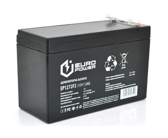 Батарея до ДБЖ Europower 12В 7.2 Ач (EP12-7.2F2)