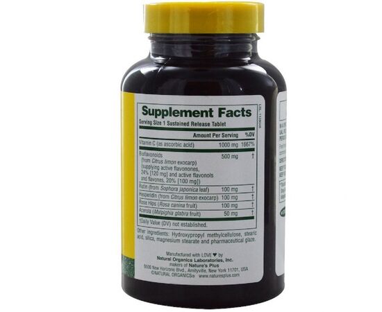 Витаминно-минеральный комплекс Natures Plus Супер Комплекс Витамина С, Замедленное Высвобождение, (NTP2480), изображение 2 Витаминно-минеральный комплекс Natures Plus Супер Комплекс Витамина С, Замедленное Высвобождение, (NTP2480), изображение 2