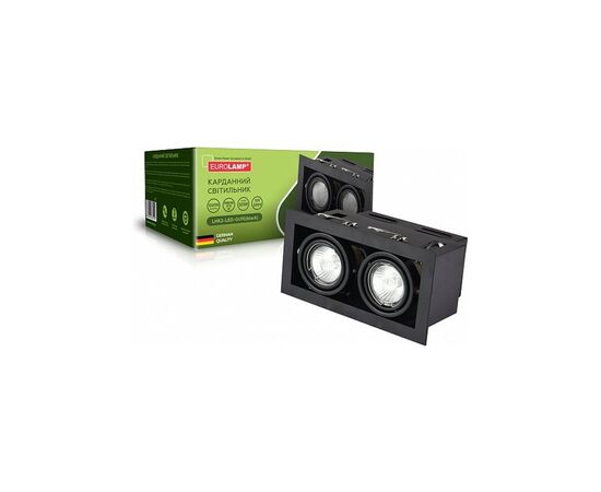 Світильник точковий Eurolamp LED GU10x2 black (LHK2-LED-GU10(black))