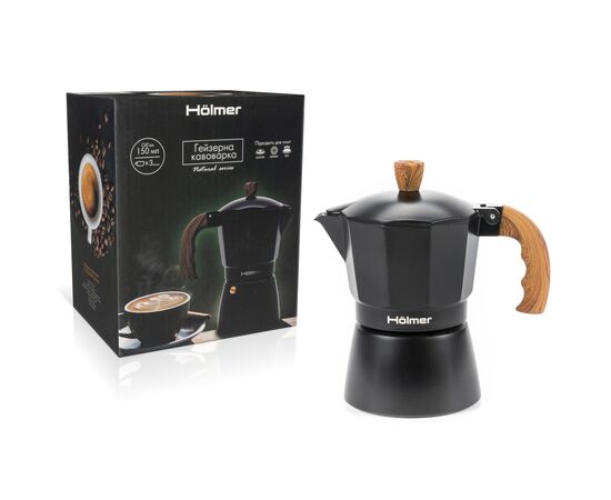Гейзерная кофеварка Hölmer Natural 150 мл (CF-0150-BW Natural), изображение 6 Гейзерная кофеварка Hölmer Natural 150 мл (CF-0150-BW Natural), изображение 6