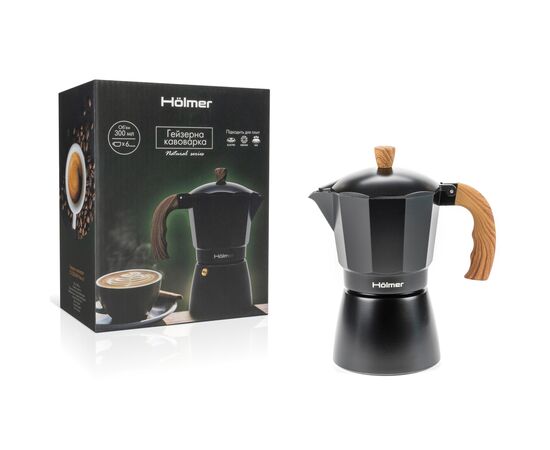Гейзерная кофеварка Hölmer Natural 300 мл (CF-0300-BW Natural), изображение 6 Гейзерная кофеварка Hölmer Natural 300 мл (CF-0300-BW Natural), изображение 6
