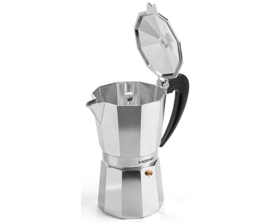 Гейзерная кофеварка Hölmer Aluminum 450 мл (CF-0450-AL), изображение 2 Гейзерная кофеварка Hölmer Aluminum 450 мл (CF-0450-AL), изображение 2