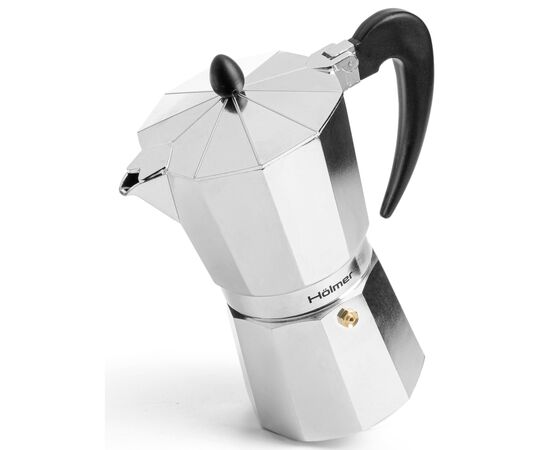 Гейзерная кофеварка Hölmer Aluminum 450 мл (CF-0450-AL), изображение 5 Гейзерная кофеварка Hölmer Aluminum 450 мл (CF-0450-AL), изображение 5