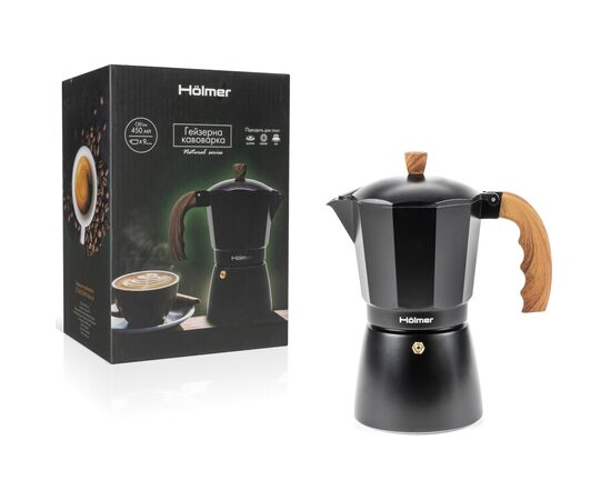 Гейзерная кофеварка Hölmer Natural 450 мл (CF-0450-BW Natural), изображение 6 Гейзерная кофеварка Hölmer Natural 450 мл (CF-0450-BW Natural), изображение 6