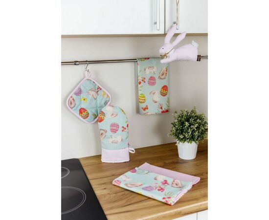 Полотенце Прованс набор вафельных писанок голубая 45х55 см 2 шт (4823093443914), изображение 2