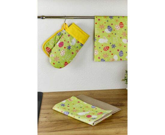 Полотенце Прованс набор вафельных писанок зеленый 45х55 см 2 шт (4823093443761), изображение 2 Полотенце Прованс набор вафельных писанок зеленый 45х55 см 2 шт (4823093443761), изображение 2