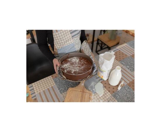 Скатерть Прованс водоотталкивающая Simfoni Печворк Какао 180х140 см (4823093411814), изображение 3