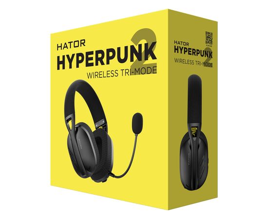 Наушники Hator Hyperpunk 2 Wireless Tri-mode Black (HTA-855), изображение 6 Наушники Hator Hyperpunk 2 Wireless Tri-mode Black (HTA-855), изображение 6