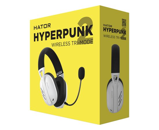 Наушники Hator Hyperpunk 2 Wireless Tri-mode Black/White (HTA-856), изображение 6 Наушники Hator Hyperpunk 2 Wireless Tri-mode Black/White (HTA-856), изображение 6