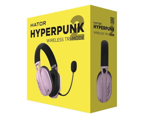 Наушники Hator Hyperpunk 2 Wireless Tri-mode Black/Lilac (HTA-859), изображение 6 Наушники Hator Hyperpunk 2 Wireless Tri-mode Black/Lilac (HTA-859), изображение 6