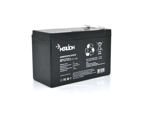Батарея до ДБЖ Merlion 12V-7.2Ah black (GP1272F2B)