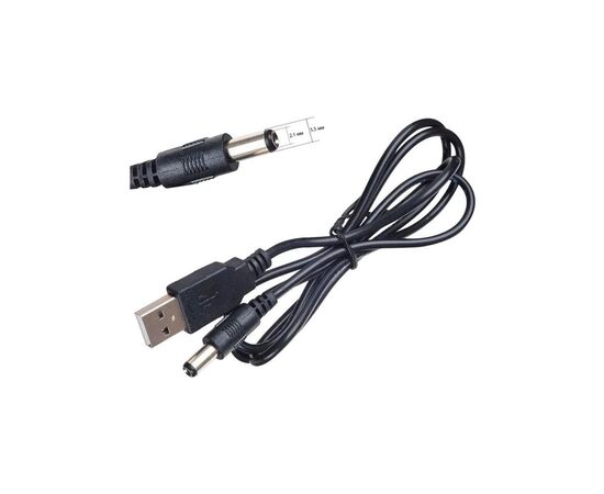 Кабель питания USB 2.0 AM to DC 5.5 х 2.1 mm 1.0m 5V to DC 5V Dynamode (DM-USB-DC-5.5x2.1mm), изображение 4 Кабель питания USB 2.0 AM to DC 5.5 х 2.1 mm 1.0m 5V to DC 5V Dynamode (DM-USB-DC-5.5x2.1mm), изображение 4