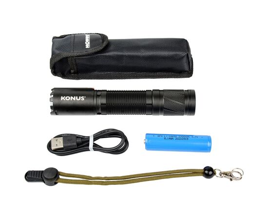 Фонарь Konus Konuslight-RC7 (1200 Lm) USB Rechargeable (3931), изображение 7 Фонарь Konus Konuslight-RC7 (1200 Lm) USB Rechargeable (3931), изображение 7