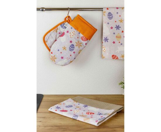 Кухонная прихватка Прованс набор рукавичка+прихватка Писанка сиреневая 29х15 и 20х20 см (4823093443846), изображение 5 Кухонная прихватка Прованс набор рукавичка+прихватка Писанка сиреневая 29х15 и 20х20 см (4823093443846), изображение 5