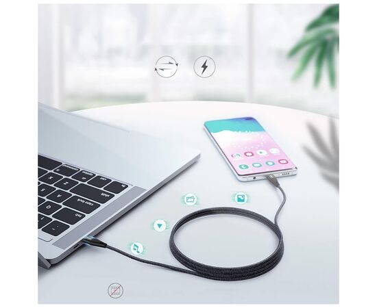 Дата кабель USB-C to USB-C 1.2m USB 2.0 60W Choetech (XCC-1003), изображение 5 Дата кабель USB-C to USB-C 1.2m USB 2.0 60W Choetech (XCC-1003), изображение 5
