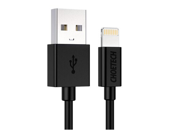 Дата кабель USB 2.0 AM to Lightning 1.2m 2.4A MFI Choetech (IP0026)