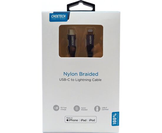 Дата кабель USB-C 3.1 to Lightning 2.0m 20W MFI Choetech (IP0041), изображение 3 Дата кабель USB-C 3.1 to Lightning 2.0m 20W MFI Choetech (IP0041), изображение 3