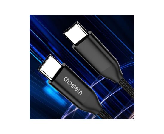 Дата кабель USB-C to USB-C 2.0m USB 3.1 Gen2 240W (50V/5A) Choetech (XCC-1036), изображение 5 Дата кабель USB-C to USB-C 2.0m USB 3.1 Gen2 240W (50V/5A) Choetech (XCC-1036), изображение 5