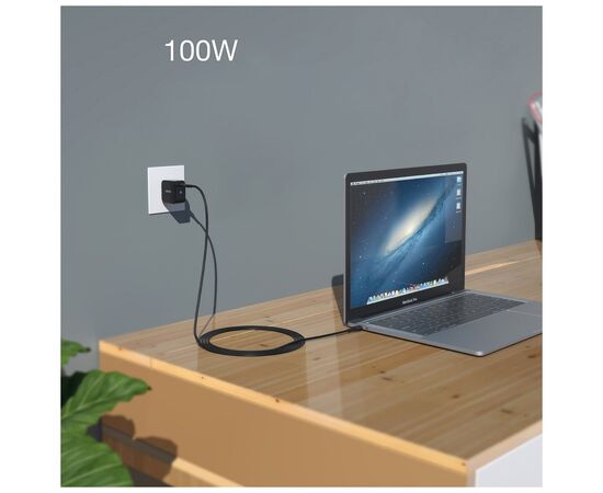Дата кабель USB-C to USB-C 2.0m USB 3.1 Gen2 PD100W Choetech (XCC-1007), изображение 2 Дата кабель USB-C to USB-C 2.0m USB 3.1 Gen2 PD100W Choetech (XCC-1007), изображение 2