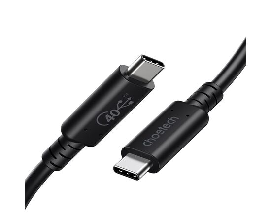 Дата кабель USB-C to USB-C 0.8m USB 4 100W 40Gbps 8K60Hz Choetech (XCC-1028), изображение 2 Дата кабель USB-C to USB-C 0.8m USB 4 100W 40Gbps 8K60Hz Choetech (XCC-1028), изображение 2