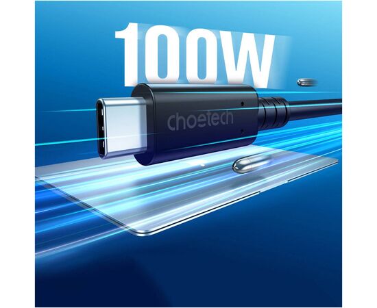 Дата кабель USB-C to USB-C 0.8m USB 4 100W 40Gbps 8K60Hz Choetech (XCC-1028), изображение 4 Дата кабель USB-C to USB-C 0.8m USB 4 100W 40Gbps 8K60Hz Choetech (XCC-1028), изображение 4