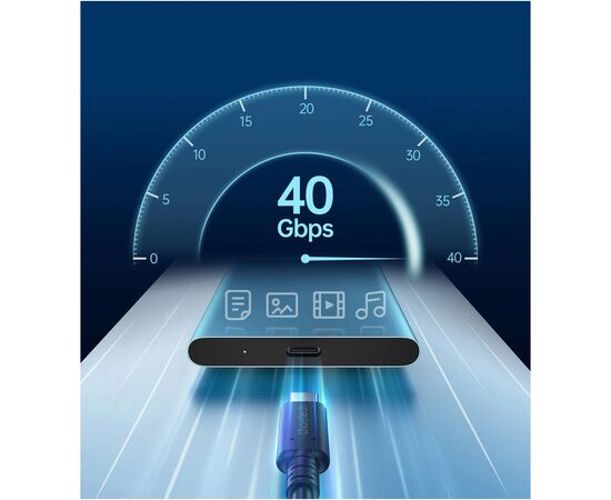 Дата кабель USB-C to USB-C 0.8m USB 4 100W 40Gbps 8K60Hz Choetech (XCC-1028), изображение 6 Дата кабель USB-C to USB-C 0.8m USB 4 100W 40Gbps 8K60Hz Choetech (XCC-1028), изображение 6