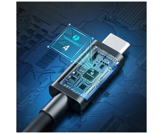 Дата кабель USB-C to USB-C 0.8m USB 4 100W 8K HDR Choetech (A3010), изображение 2 Дата кабель USB-C to USB-C 0.8m USB 4 100W 8K HDR Choetech (A3010), изображение 2