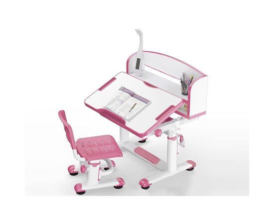 Парта со стулом Evo-kids BD-10 PN с лампой (BD-10 PN з лампою)