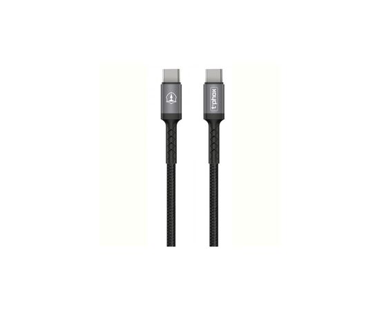Дата кабель USB Type-C to Type-C 1.0m 3A Black\Gray T-Phox (T-CC833)