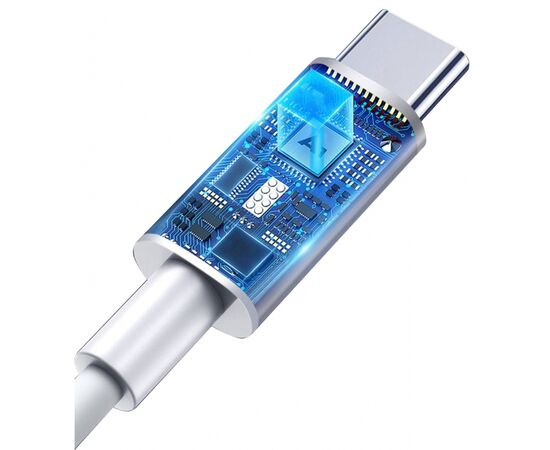 Дата кабель USB Type-C to Type-C 1.0m 3A White T-Phox (T-CC834), изображение 3 Дата кабель USB Type-C to Type-C 1.0m 3A White T-Phox (T-CC834), изображение 3