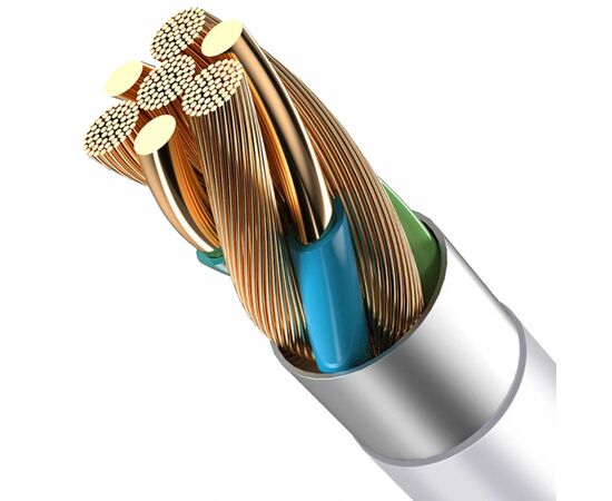 Дата кабель USB Type-C to Type-C 1.0m 3A White T-Phox (T-CC834), изображение 4 Дата кабель USB Type-C to Type-C 1.0m 3A White T-Phox (T-CC834), изображение 4