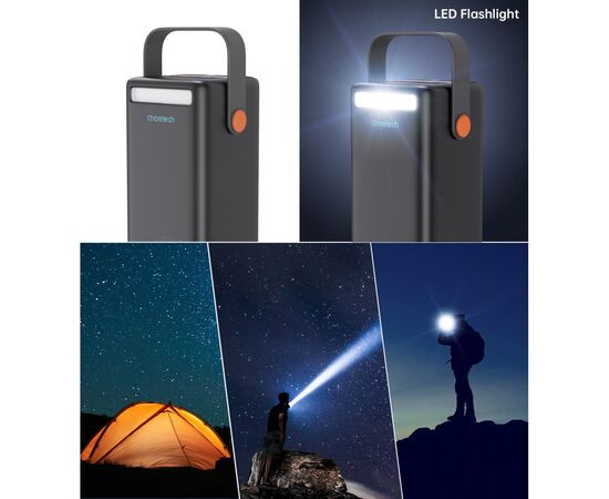 Батарея универсальная Choetech 50000mAh, PD/3.0/65W, QC/3.0/18W, USB-C, 3*USB-A, mirco USB, LED Light (B664-CCBE), изображение 7 Батарея универсальная Choetech 50000mAh, PD/3.0/65W, QC/3.0/18W, USB-C, 3*USB-A, mirco USB, LED Light (B664-CCBE), изображение 7