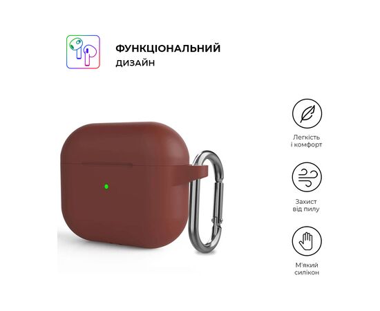 Чехол для наушников Armorstandart Hang Case для Apple AirPods 3 Scarlet (ARM60323), изображение 2 Чехол для наушников Armorstandart Hang Case для Apple AirPods 3 Scarlet (ARM60323), изображение 2