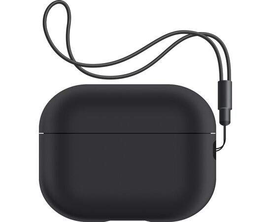 Чехол для наушников Armorstandart Silicone Case with straps для Apple Airpods Pro 2 Black (ARM68608)