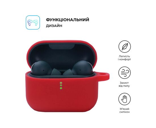 Чехол для наушников Armorstandart Silicone Case для Xiaomi QCY T10 / T10 Pro Red (ARM68427), изображение 2 Чехол для наушников Armorstandart Silicone Case для Xiaomi QCY T10 / T10 Pro Red (ARM68427), изображение 2