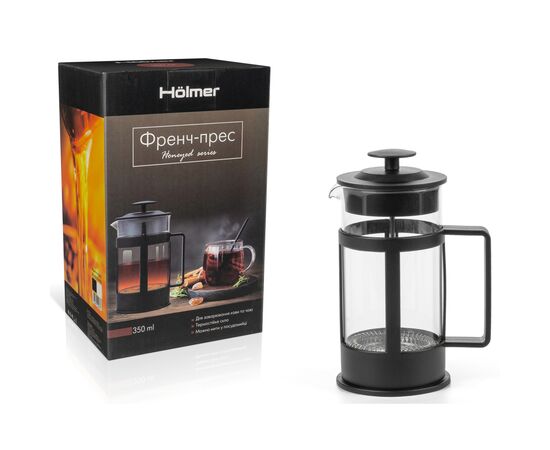Френч-прес Hölmer Honeyed FP-00350-PB 350 мл Black (FP-00350-PB Honeyed), зображення 6 Френч-прес Hölmer Honeyed FP-00350-PB 350 мл Black (FP-00350-PB Honeyed), зображення 6