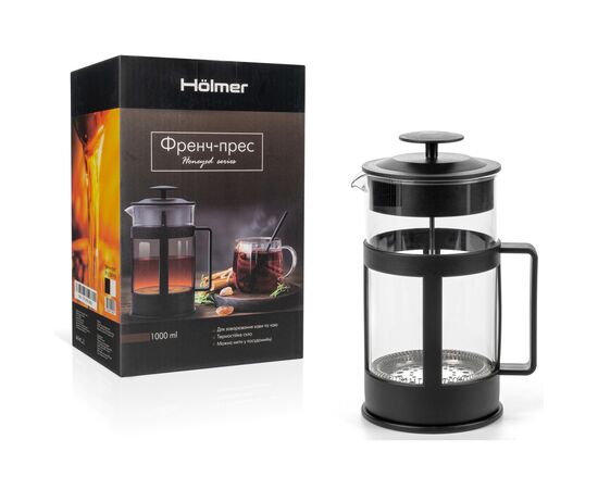 Френч-прес Hölmer Honeyed FP-01000-PB 1000 мл Black (FP-01000-PB Honeyed), зображення 6 Френч-прес Hölmer Honeyed FP-01000-PB 1000 мл Black (FP-01000-PB Honeyed), зображення 6
