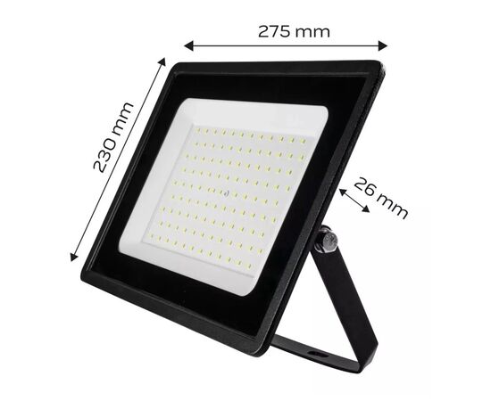 Прожектор Neo Tools алюминий, 220 В, 100Вт, 8000 люмен, SMD LED, кабель 0.3м без (99-054), изображение 4 Прожектор Neo Tools алюминий, 220 В, 100Вт, 8000 люмен, SMD LED, кабель 0.3м без (99-054), изображение 4