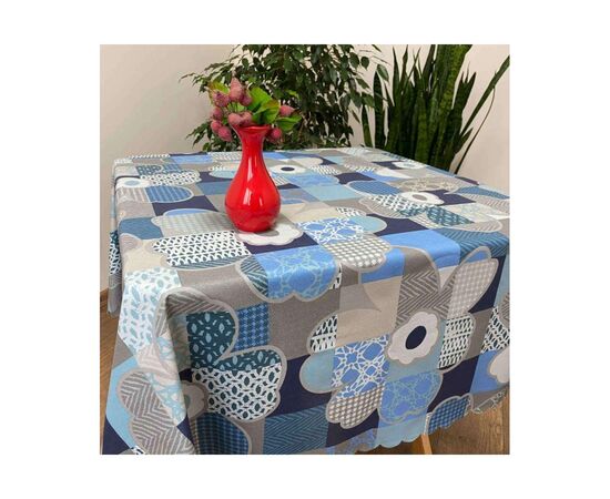 Скатерть Прованс водоотталкивающая Simfoni Синие цветы 220х140 см (4823093413108), изображение 3 Скатерть Прованс водоотталкивающая Simfoni Синие цветы 220х140 см (4823093413108), изображение 3