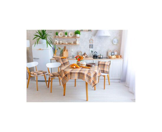 Скатерть Прованс Toffee коричневая клеточка 220х136 см (4823093412491), изображение 2 Скатерть Прованс Toffee коричневая клеточка 220х136 см (4823093412491), изображение 2
