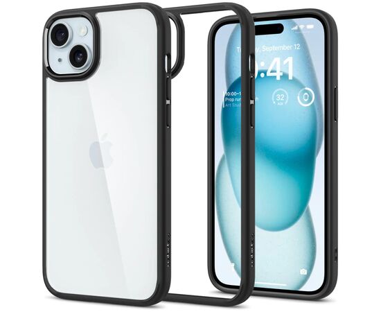 Чехол для мобильного телефона Spigen Apple iPhone 15 Plus Ultra Hybrid Matte Black (ACS06657), изображение 2 Чехол для мобильного телефона Spigen Apple iPhone 15 Plus Ultra Hybrid Matte Black (ACS06657), изображение 2