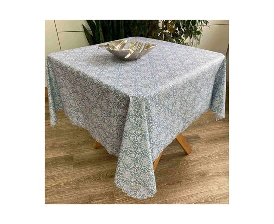 Скатертина Прованс водовiдштовхуюча Simfoni Lace on blue 220х136 см (4823093428065)