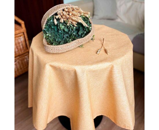 Скатерть Прованс водоотталкивающая Simfoni Желтая рогожка 220х136 см (4823093413313), изображение 3