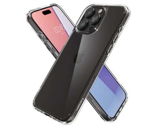 Чехол для мобильного телефона Spigen Apple iPhone 15 Pro Crystal Hybrid Crystal Clear (ACS06471), изображение 3 Чехол для мобильного телефона Spigen Apple iPhone 15 Pro Crystal Hybrid Crystal Clear (ACS06471), изображение 3