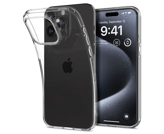 Чехол для мобильного телефона Spigen Apple iPhone 15 Pro Liquid Crystal Crystal Clear (ACS06699), изображение 2 Чехол для мобильного телефона Spigen Apple iPhone 15 Pro Liquid Crystal Crystal Clear (ACS06699), изображение 2