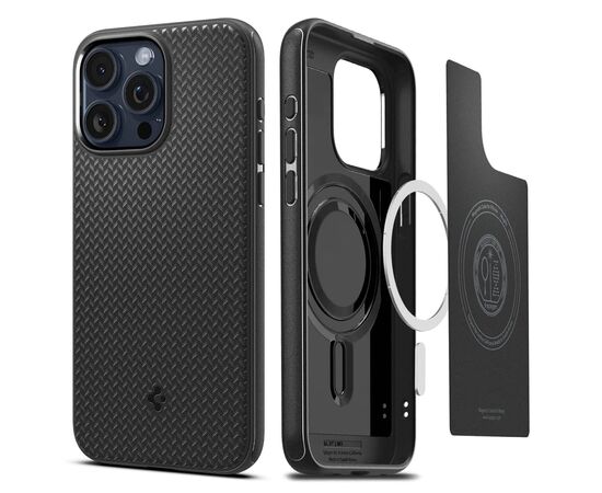 Чехол для мобильного телефона Spigen Apple iPhone 15 Pro Mag Armor MagFit Matte Black (ACS06736), изображение 2