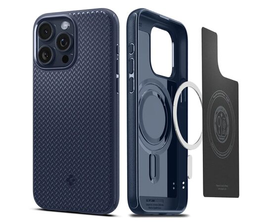 Чехол для мобильного телефона Spigen Apple iPhone 15 Pro Mag Armor MagFit Navy Blue (ACS06737), изображение 2