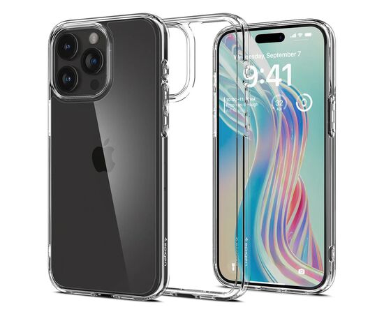 Чехол для мобильного телефона Spigen Apple iPhone 15 Pro Max Crystal Hybrid Crystal Clear (ACS06446), изображение 2 Чехол для мобильного телефона Spigen Apple iPhone 15 Pro Max Crystal Hybrid Crystal Clear (ACS06446), изображение 2